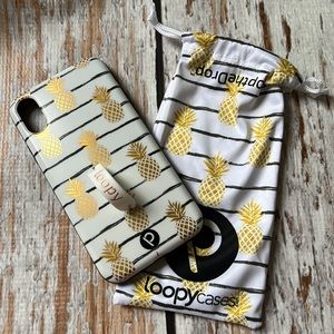 Loopy iPhone XR pineapple 🍍case, very new, hardly used, loop unused!